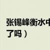 张锡峰衡水中学保送清华（衡水张锡峰上清华了吗）