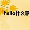 hello什么意思中文意思（hello什么意思）