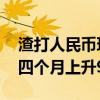 渣打人民币环球指数呈稳健上升势头 今年前四个月上升9.1%