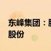 东峰集团：股东东捷控股计划减持不超过3%股份