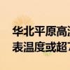 华北平原高温仍处鼎盛阶段 北方多地午后地表温度或超70℃