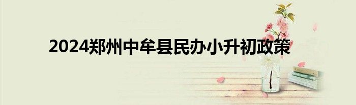中牟县小升初招生划片（中牟县小升初政策2020）