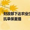 财政部下达农业生产防灾救灾资金4.43亿元支持黄淮海等地抗旱保夏播