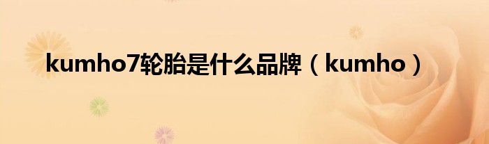 kumho轮胎是什么品牌205/55r16（kumho7轮胎是什么品牌235/55/19）