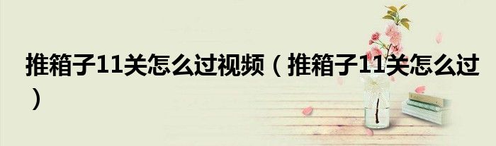 推箱子11关图解教程（推箱子11关图解）