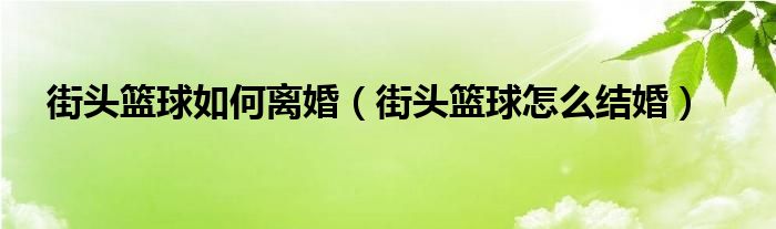 街头篮球婚书怎么抽（街头篮球怎么结婚刷积分）