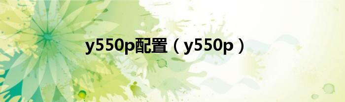 y550顶配8k（y550配置参数）