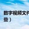 数字视频文件格式有哪些（视频文件格式有哪些）
