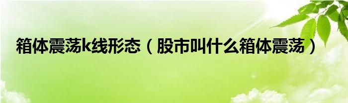 箱体震荡洗盘k线图（箱体震荡形态图解）