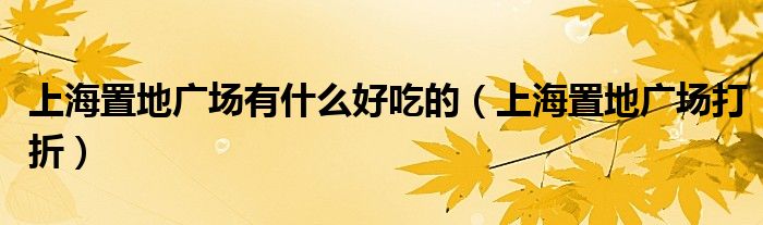上海置地广场有哪些品牌（上海置地广场几点关门）