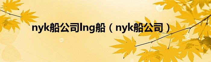 kl船公司（nyk是哪个船公司）