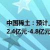 中国稀土：预计上半年净亏损2.31亿元-2.51亿元 实控人拟2.4亿元-4.8亿元增持股份