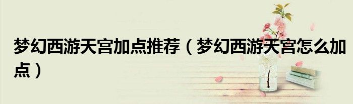 梦幻西游天宫（梦幻西游天宫怎么加点最强）