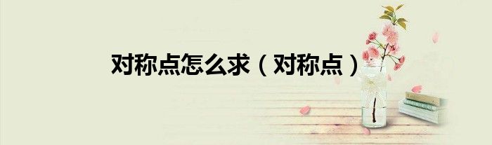 对称点的计算方法（对称点的计算）