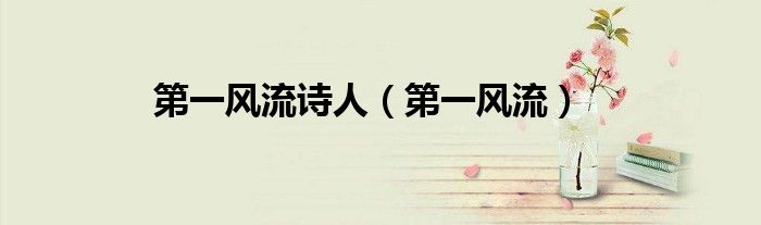 第一风华小说（第一风华）