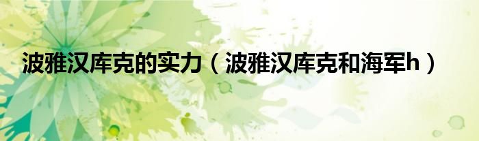 波雅汉库克是什么果实（波雅汉库克出现是哪集）