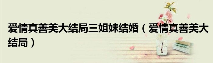 爱情真善美最后结局（爱情真善美最后结局谁和谁在一起）