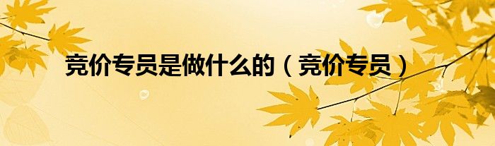 竞价专员是干什么的（竞价专员的工作内容）