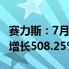 赛力斯：7月份新能源汽车销量42176辆 同比增长508.25%