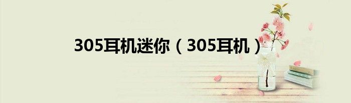 305耳机价格（305耳机）