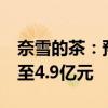 奈雪的茶：预计上半年净亏损约人民币4.2亿至4.9亿元