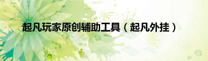 起凡 玩家原创（起凡全图snok辅助）