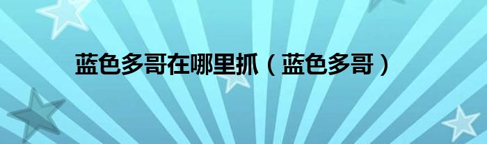蓝色捕捉奶茶（捕捉蓝色多哥）