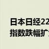 日本日经225波动率指数飙升50% 日经225指数跌幅扩大至7%