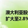 澳大利亚股指S&P/ASX200指数跌幅扩大至2.8%