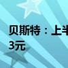 贝斯特：上半年净利润增长10.86% 拟10派0.3元