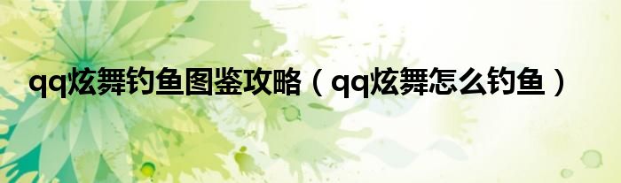 qq炫舞钓鱼（qq炫舞中钓鱼的地方在哪）