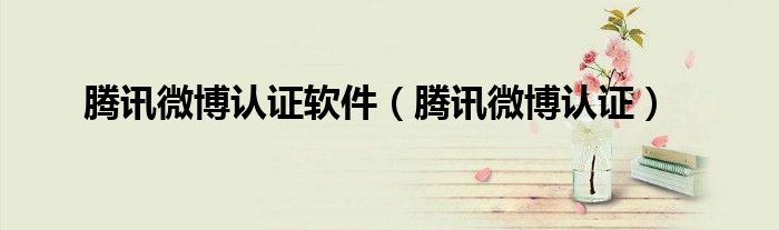 腾讯微博认证好处（腾讯微博怎么认证）