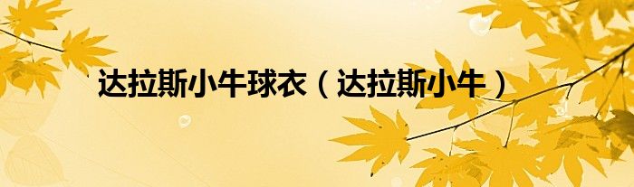 达拉斯小牛双丑（达拉斯小牛复古球衣）