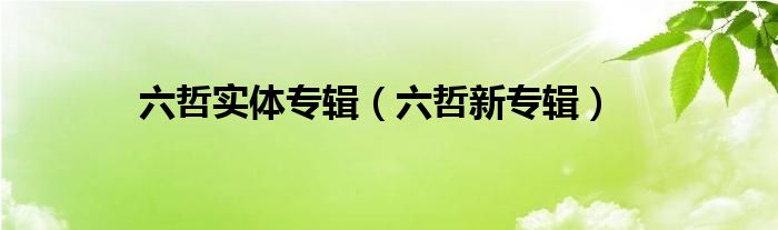 六哲专访（六哲的专辑）
