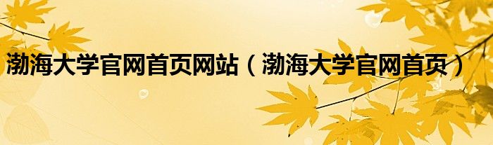 渤海大学学校简介（渤海大学学校简介）