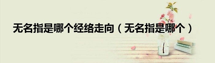 无名指在什么经络上（无名指属哪条经络）