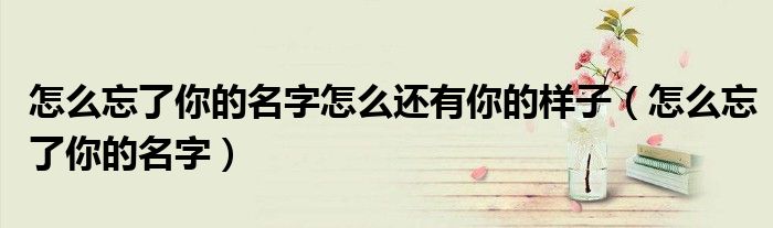歌词怎么忘了你的名字什么歌（怎么忘了你的名字是什么歌曲）