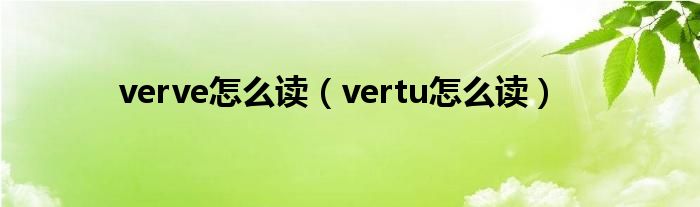 vero怎样读（vero怎么读?）