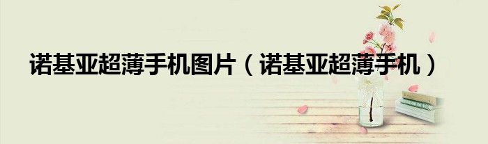 诺基亚超薄直板按键（诺基亚超薄直板手机图片）