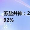 苏盐井神：2024年上半年净利润同比增长18.92%