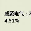 威腾电气：2024年上半年净利润同比增长104.51%