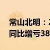 常山北明：2024年上半年净利润-2.44亿元 同比增亏385.12%