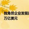 独角兽企业发展最新数据出炉 中国独角兽企业总估值超1.2万亿美元