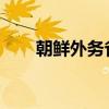 朝鲜外务省谴责美韩的军事勾结意图