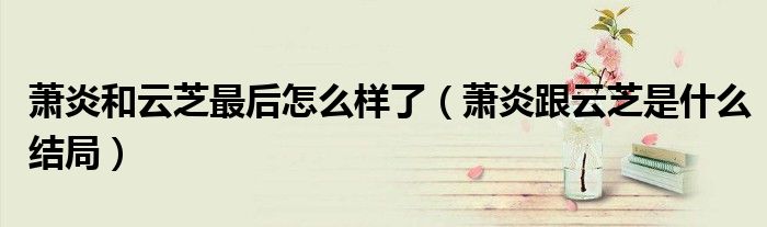 萧炎与云芝结局（萧炎和云芝最后怎么样）