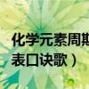 化学元素周期表口诀歌带拼音（化学元素周期表口诀歌）