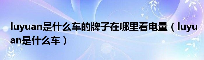 陆原是什么小说（luyuan是什么牌子）