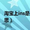 淘宝上ins是什么意思啊（淘宝上ins是什么意思）