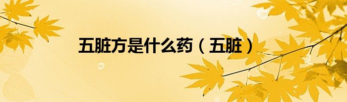 五脏与五方（五脏方位图）