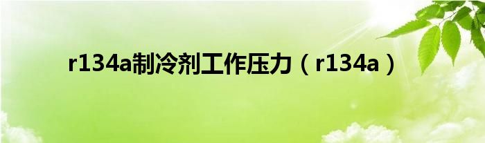 r134a制冷剂工作压力是多少（r134a制冷剂工作压力kg）